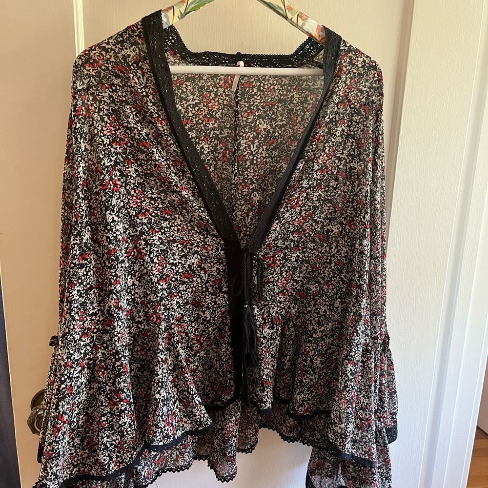 Free People Lola Floral Kimono NWOT